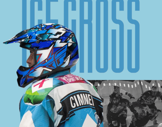 Ice Cross Racing Lines Through Obstacles